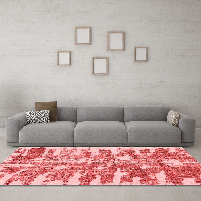 Modern Red Washable Rugs