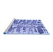 Sideview of Machine Washable Abstract Blue Modern Rug, wshabs998blu