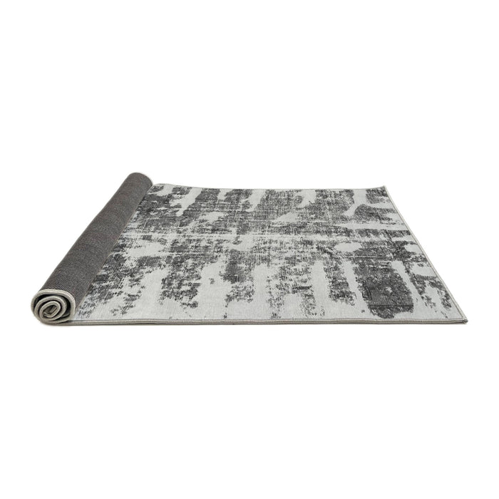 Sideview of Abstract Gray Modern Rug, abs998gry