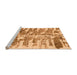 Sideview of Machine Washable Abstract Orange Modern Area Rugs, wshabs998org