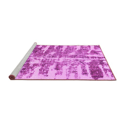 Sideview of Machine Washable Abstract Pink Modern Rug, wshabs998pnk