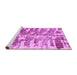 Sideview of Machine Washable Abstract Pink Modern Rug, wshabs998pnk