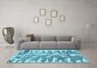 Machine Washable Abstract Light Blue Modern Rug in a Living Room, wshabs998lblu