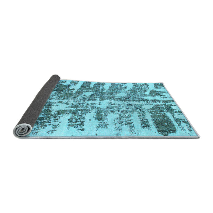 Sideview of Abstract Light Blue Modern Rug, abs998lblu