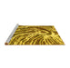 Sideview of Machine Washable Abstract Yellow Modern Rug, wshabs999yw