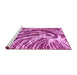 Sideview of Machine Washable Abstract Pink Modern Rug, wshabs999pnk