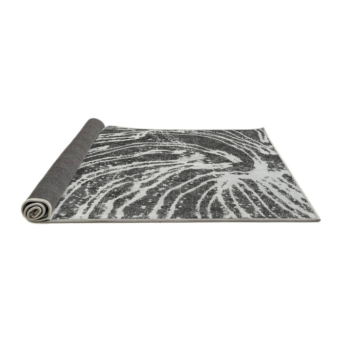 Sideview of Abstract Gray Modern Rug, abs999gry