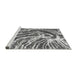 Sideview of Machine Washable Abstract Gray Modern Rug, wshabs999gry