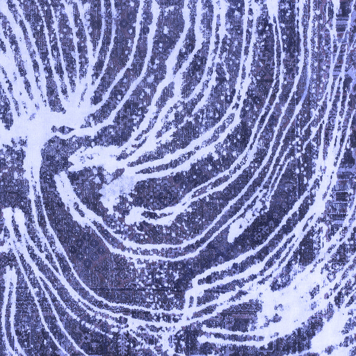 Square Abstract Blue Modern Rug, abs999blu