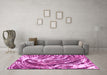 Machine Washable Abstract Pink Modern Rug in a Living Room, wshabs999pnk