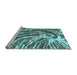 Sideview of Machine Washable Abstract Light Blue Modern Rug, wshabs999lblu