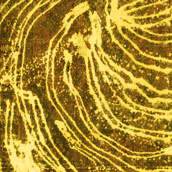 Machine Washable Abstract Yellow Modern Rug, wshabs999yw