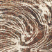 Square Machine Washable Abstract Dark Sienna Brown Rug, wshabs999