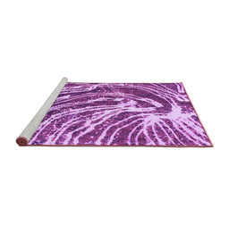 Sideview of Machine Washable Abstract Purple Modern Area Rugs, wshabs999pur