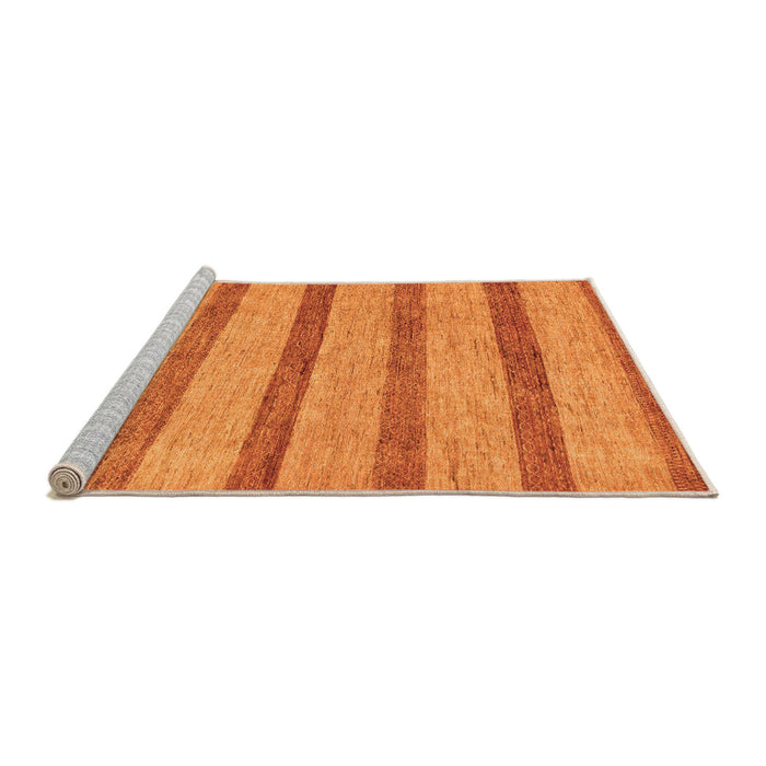 Sideview of Machine Washable Abstract Orange Modern Area Rugs, wshabs99org