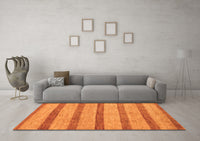 Machine Washable Abstract Orange Modern Rug, wshabs99org