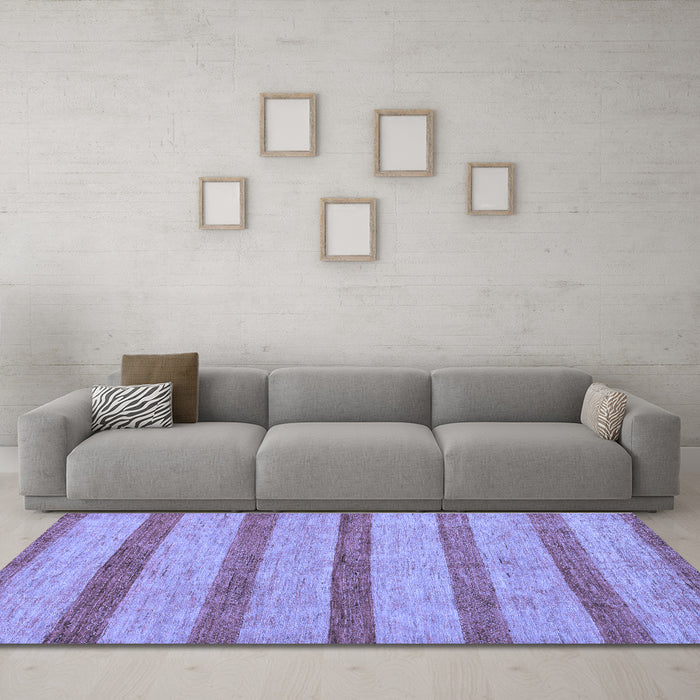 Machine Washable Abstract Blue Modern Rug in a Living Room, wshabs99blu