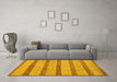Machine Washable Abstract Yellow Modern Rug in a Living Room, wshabs99yw