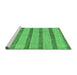 Sideview of Machine Washable Abstract Emerald Green Modern Area Rugs, wshabs99emgrn