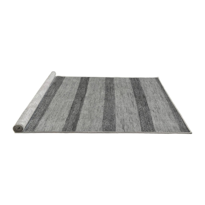 Sideview of Machine Washable Abstract Gray Modern Rug, wshabs99gry
