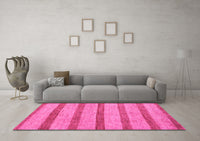 Machine Washable Abstract Pink Modern Rug, wshabs99pnk