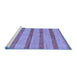 Sideview of Machine Washable Abstract Blue Modern Rug, wshabs99blu