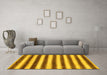 Machine Washable Abstract Yellow Modern Rug in a Living Room, wshabs9yw