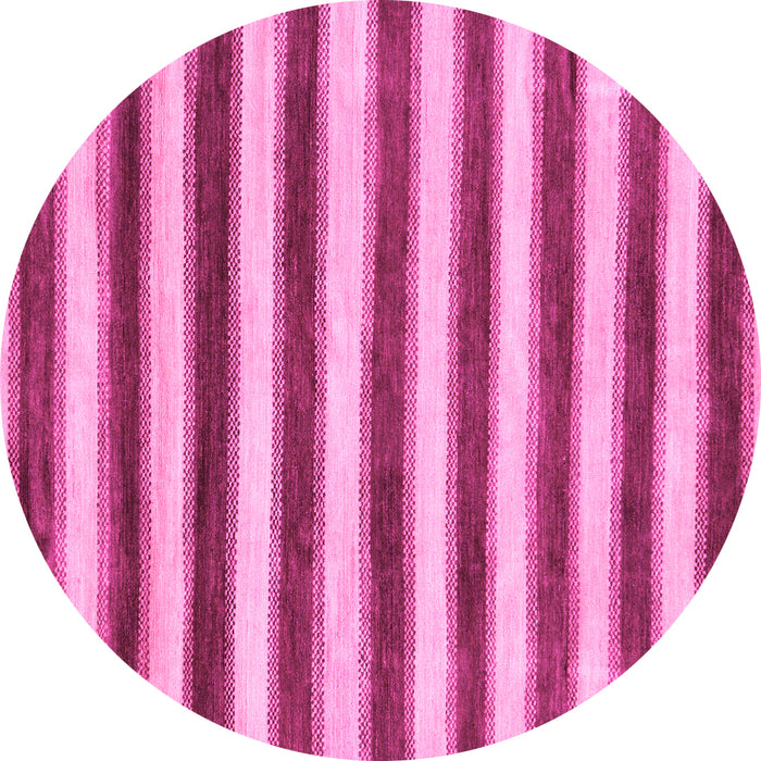 Round Abstract Pink Modern Rug, abs9pnk