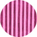 Round Machine Washable Abstract Pink Modern Rug, wshabs9pnk