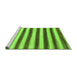 Sideview of Machine Washable Abstract Green Modern Area Rugs, wshabs9grn