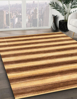 Machine Washable Abstract Orange Rug in a Family Room, wshabs9