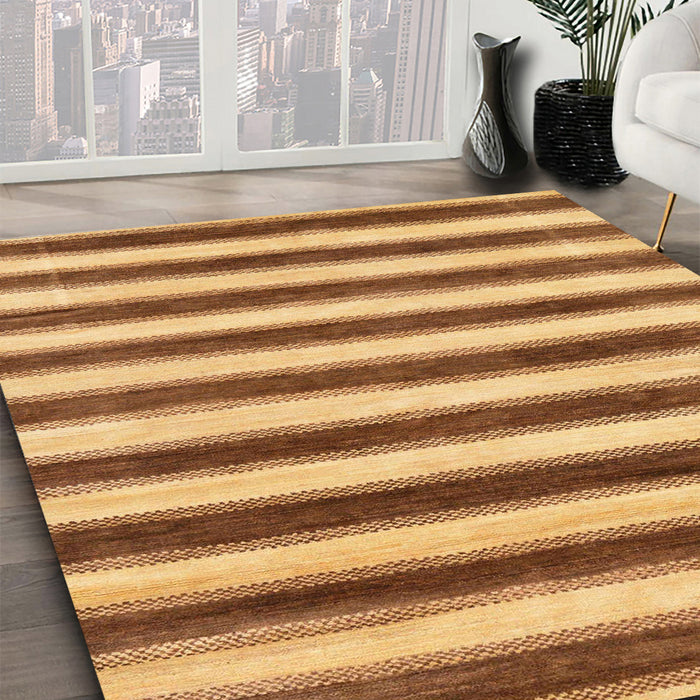 Machine Washable Abstract Orange Rug in a Family Room, wshabs9