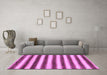 Machine Washable Abstract Purple Modern Area Rugs in a Living Room, wshabs9pur