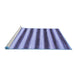 Sideview of Machine Washable Abstract Blue Modern Rug, wshabs9blu