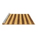 Sideview of Machine Washable Abstract Brown Modern Rug, wshabs9brn