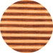 Round Abstract Orange Modern Rug, abs9org