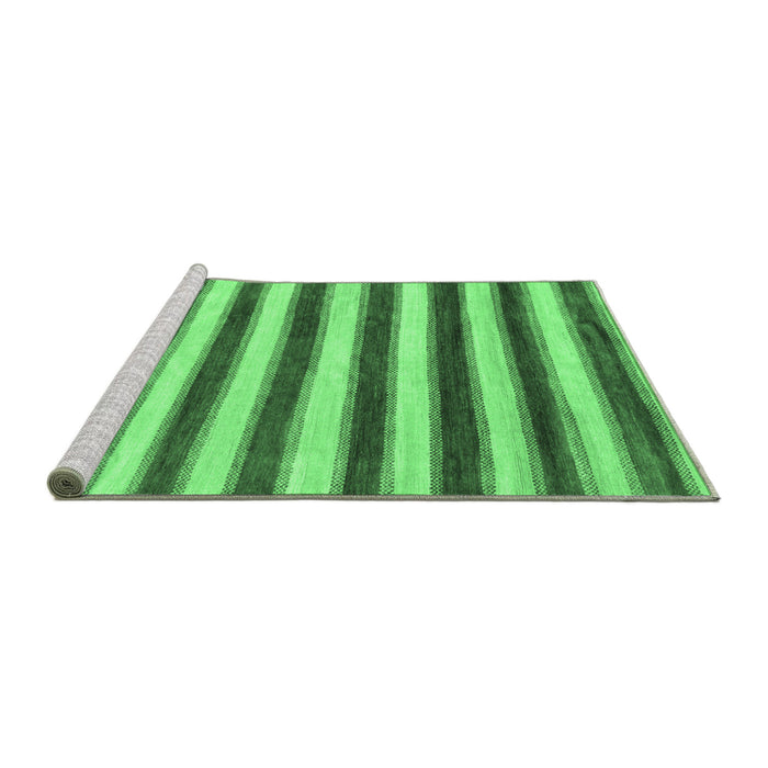 Sideview of Machine Washable Abstract Emerald Green Modern Area Rugs, wshabs9emgrn