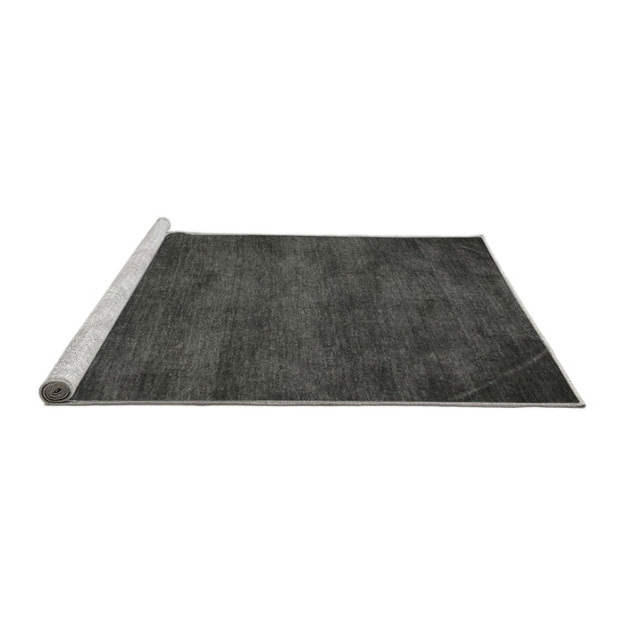 Serging Thickness of Machine Washable Contemporary Gray Rug, wshcon10