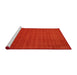 Serging Thickness of Machine Washable Contemporary Red Rug, wshcon100