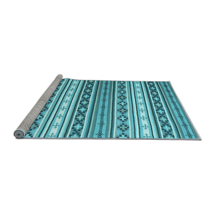 Sideview of Machine Washable Abstract Light Blue Contemporary Rug, wshcon1000lblu