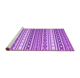 Sideview of Machine Washable Abstract Purple Contemporary Area Rugs, wshcon1000pur
