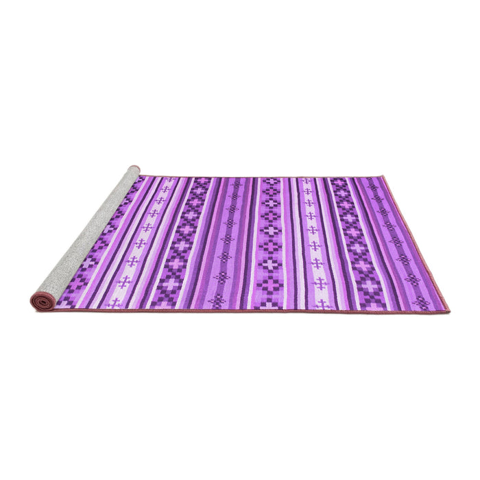 Sideview of Machine Washable Abstract Purple Contemporary Area Rugs, wshcon1000pur