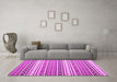 Machine Washable Abstract Pink Contemporary Rug in a Living Room, wshcon1000pnk