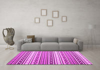 Machine Washable Abstract Pink Contemporary Rug, wshcon1000pnk