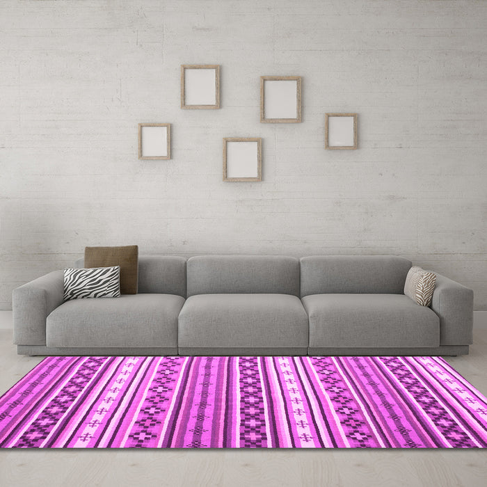 Machine Washable Abstract Pink Contemporary Rug in a Living Room, wshcon1000pnk