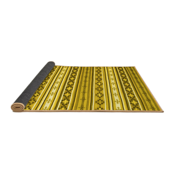 Sideview of Abstract Yellow Contemporary Rug, con1000yw