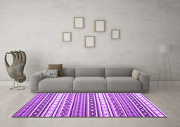 Machine Washable Abstract Purple Contemporary Area Rugs in a Living Room, wshcon1000pur