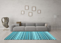 Machine Washable Abstract Light Blue Contemporary Rug, wshcon1000lblu