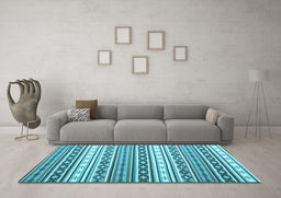 Machine Washable Abstract Light Blue Contemporary Rug in a Living Room, wshcon1000lblu