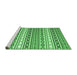 Sideview of Machine Washable Abstract Emerald Green Contemporary Area Rugs, wshcon1000emgrn